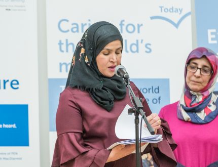 speaker at a Scottish PEN event