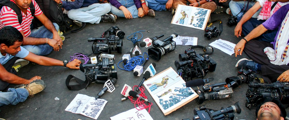 journalists protest in india