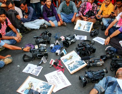 journalists protest in india